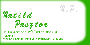 matild pasztor business card